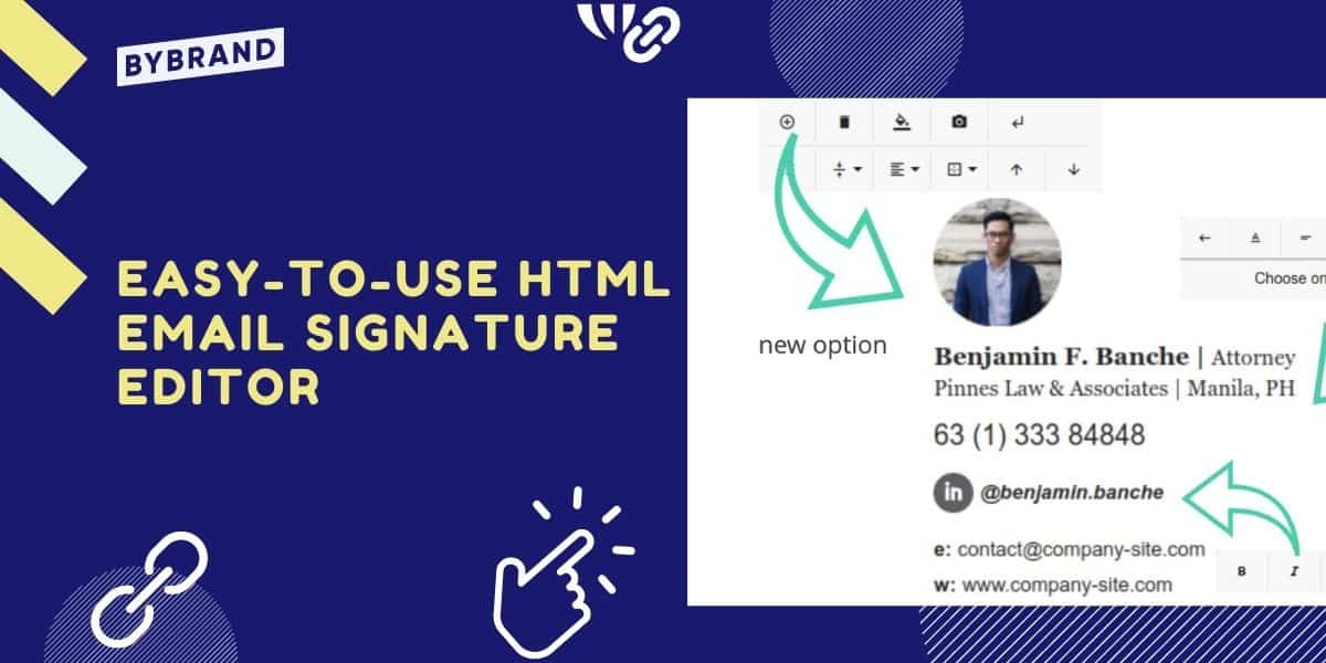 Professional html email signature editor